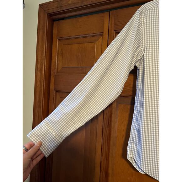 NWT J. Crew Slim Bowery Performance Stretch Shirt Spread Collar White Gray S - Picture 5 of 14